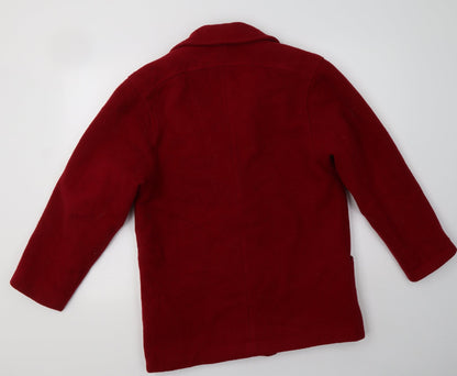 Womens UK Size 10 Preworn Red Overcoat