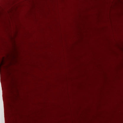 Womens UK Size 10 Preworn Red Overcoat