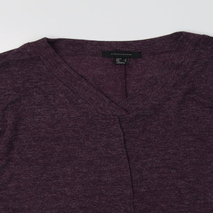 Primark Womens Purple V-Neck   Pullover Jumper Size 6