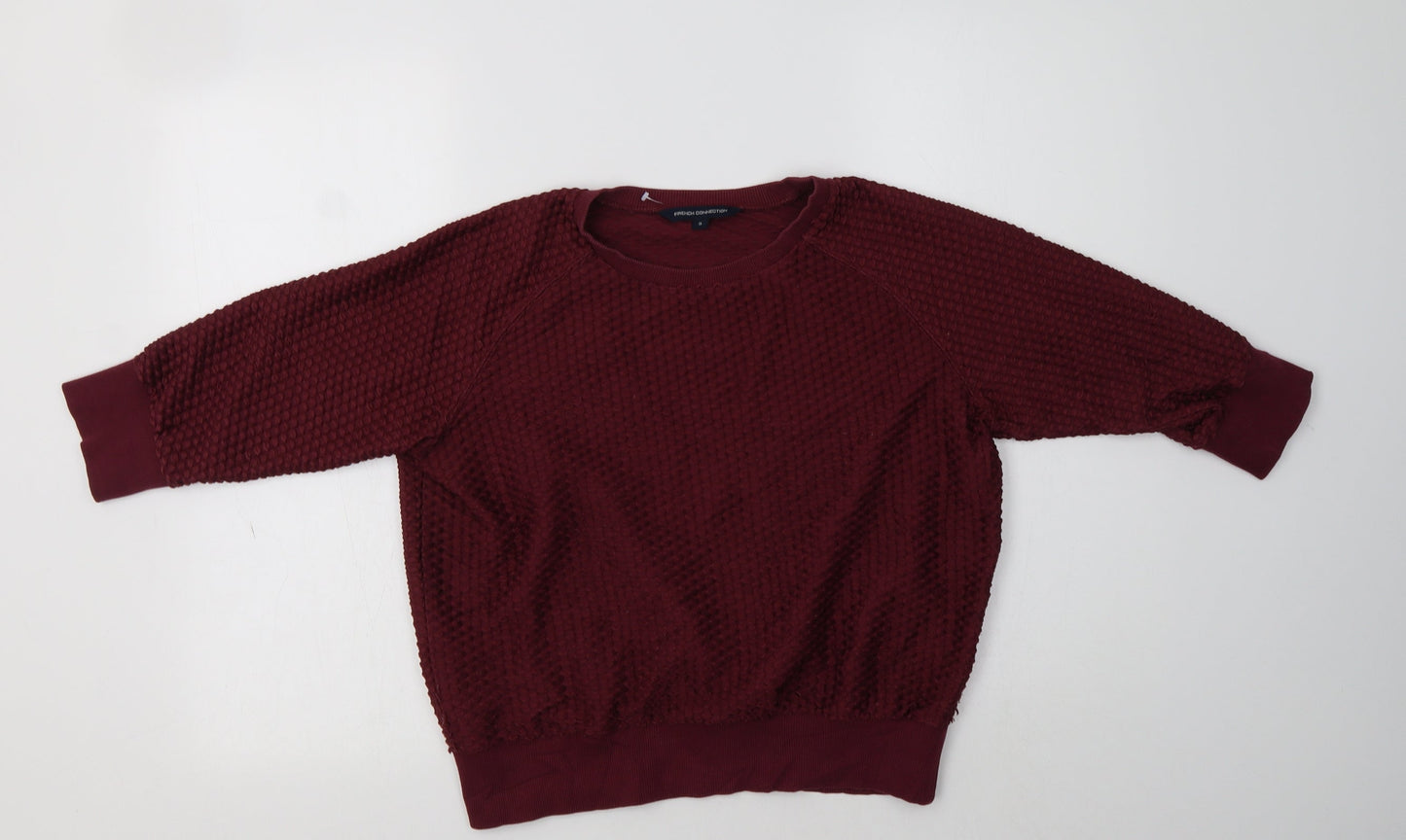 Womens UK Size S French Connection Purple Pullover Sweatshirt