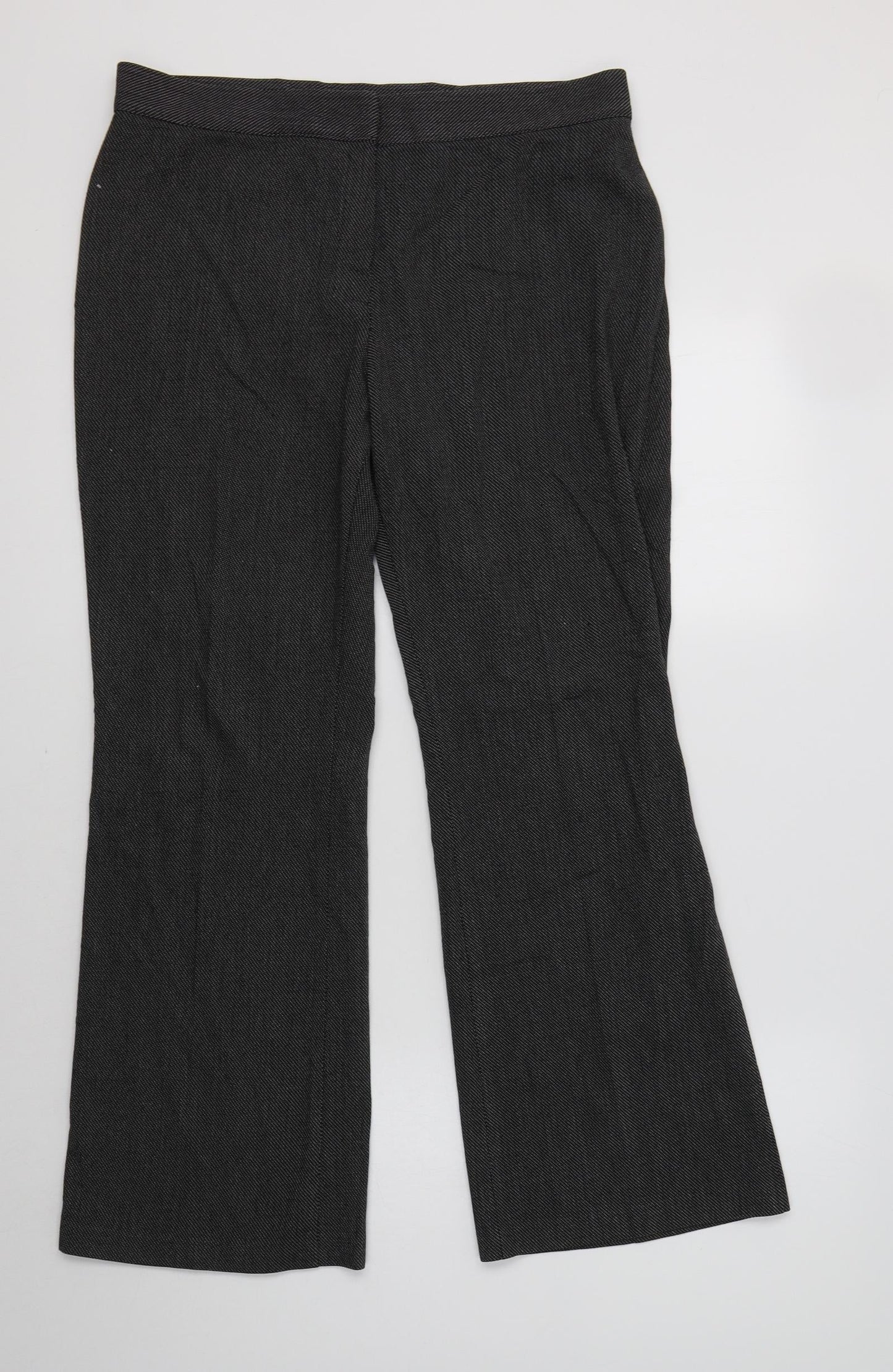 Womens UK Size 14 M&S Regular Fit Dress Pants Black Trousers