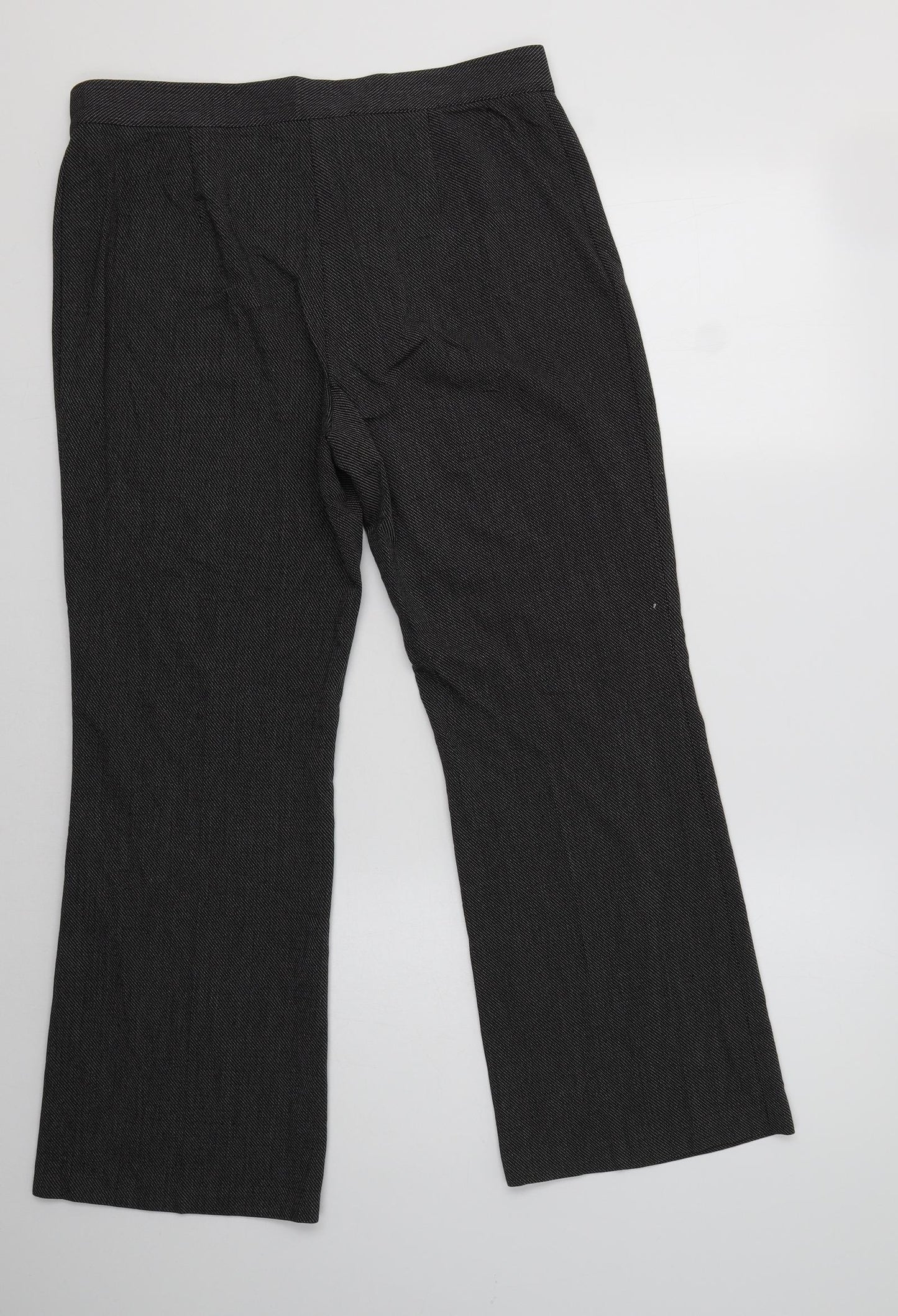 Womens UK Size 14 M&S Regular Fit Dress Pants Black Trousers