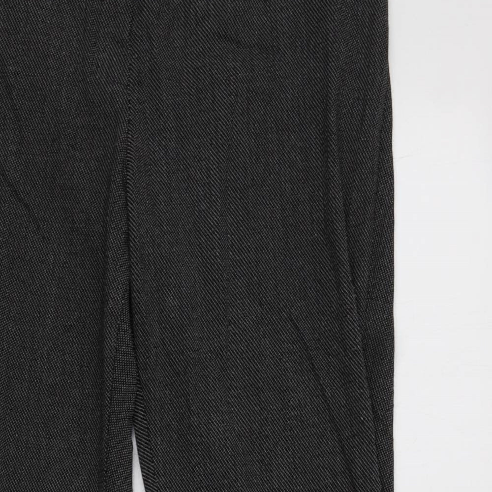 Womens UK Size 14 M&S Regular Fit Dress Pants Black Trousers