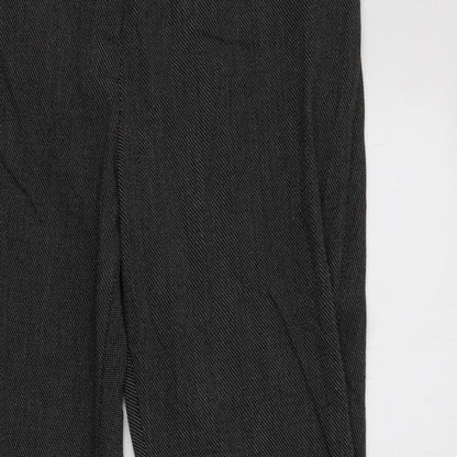 Womens UK Size 14 M&S Regular Fit Dress Pants Black Trousers