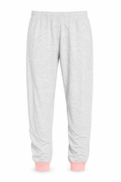 Front view of George girls’ grey solid cotton pyjama pants, size 9-10, years
