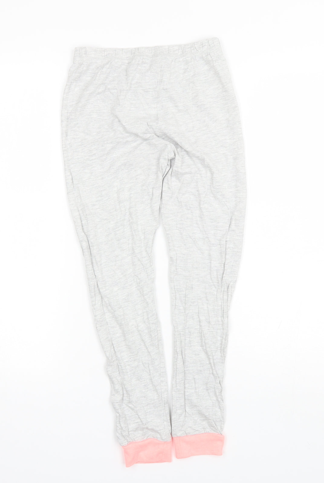 Back view of George girls’ grey solid cotton pyjama pants, size 9-10, years