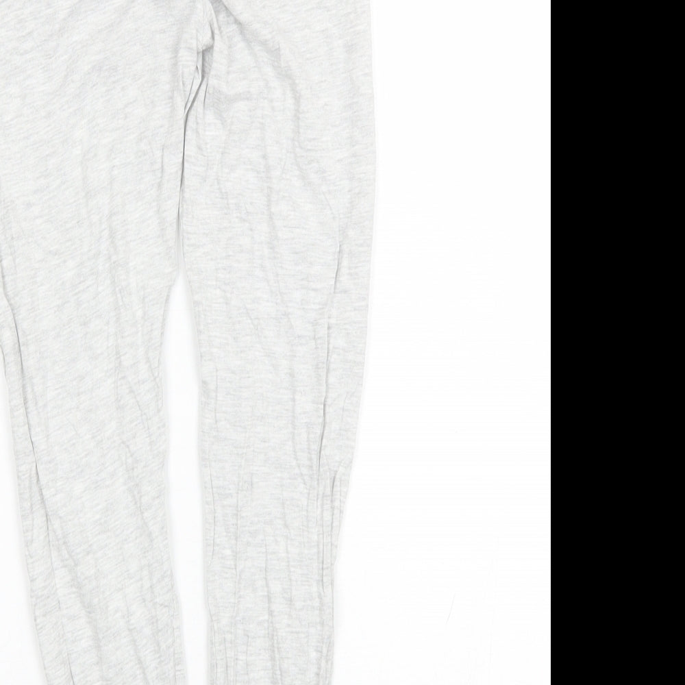 Brand and care label for George girls’ grey solid cotton pyjama pants, size 9-10, years