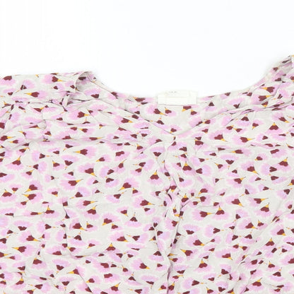 Womens UK Size 14 H&M Pink Basic Blouse