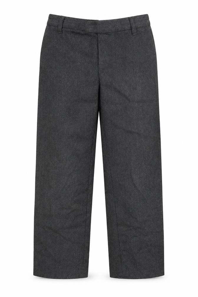 Front view of George boys’ grey polyester dress pants trousers, size 6-7, years regular