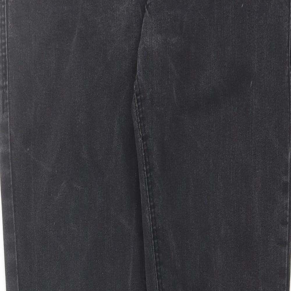Womens UK Size 12 Preworn Regular Fit Skinny Black Jeans