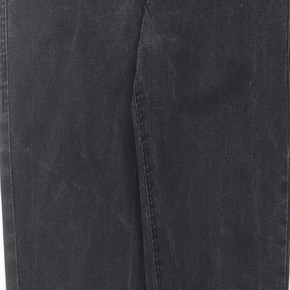 Womens UK Size 12 Preworn Regular Fit Skinny Black Jeans