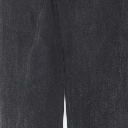 Womens UK Size 12 Preworn Regular Fit Skinny Black Jeans
