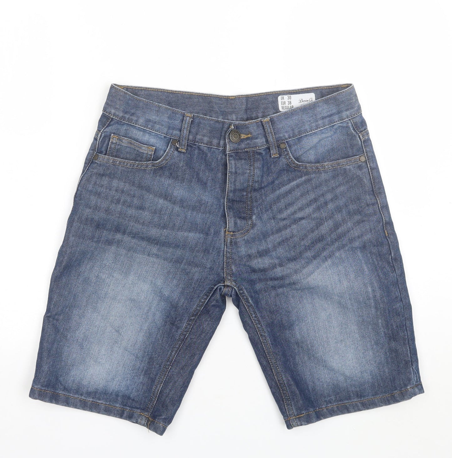 Denim Co Mens Blue  Cotton Chino Shorts Size 30 L10 in Regular