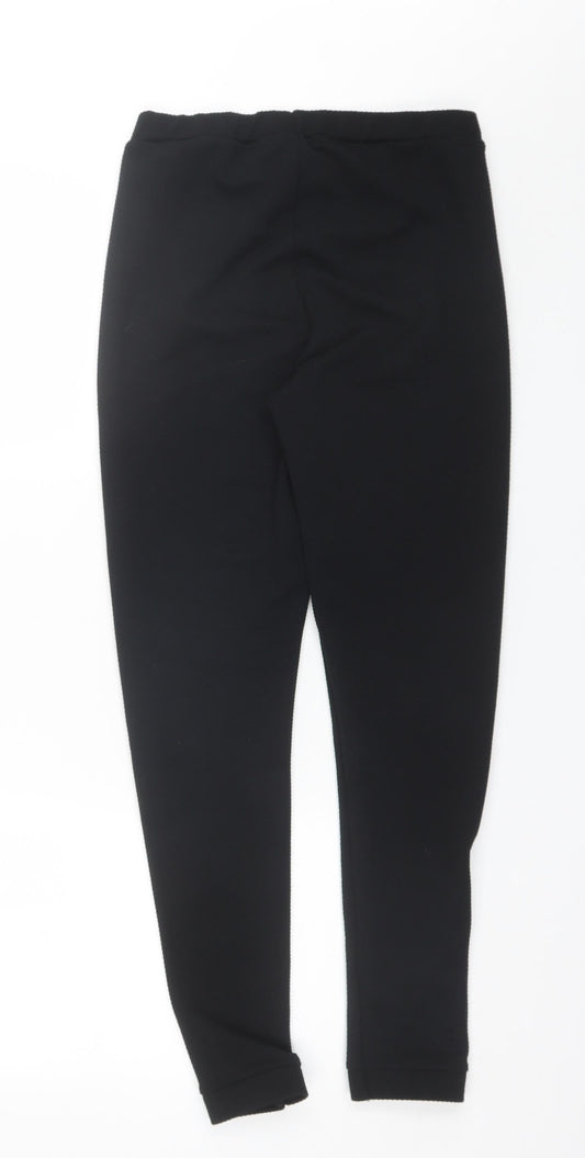 George Womens Black  Polyester Trousers  Size 12 L28 in Regular