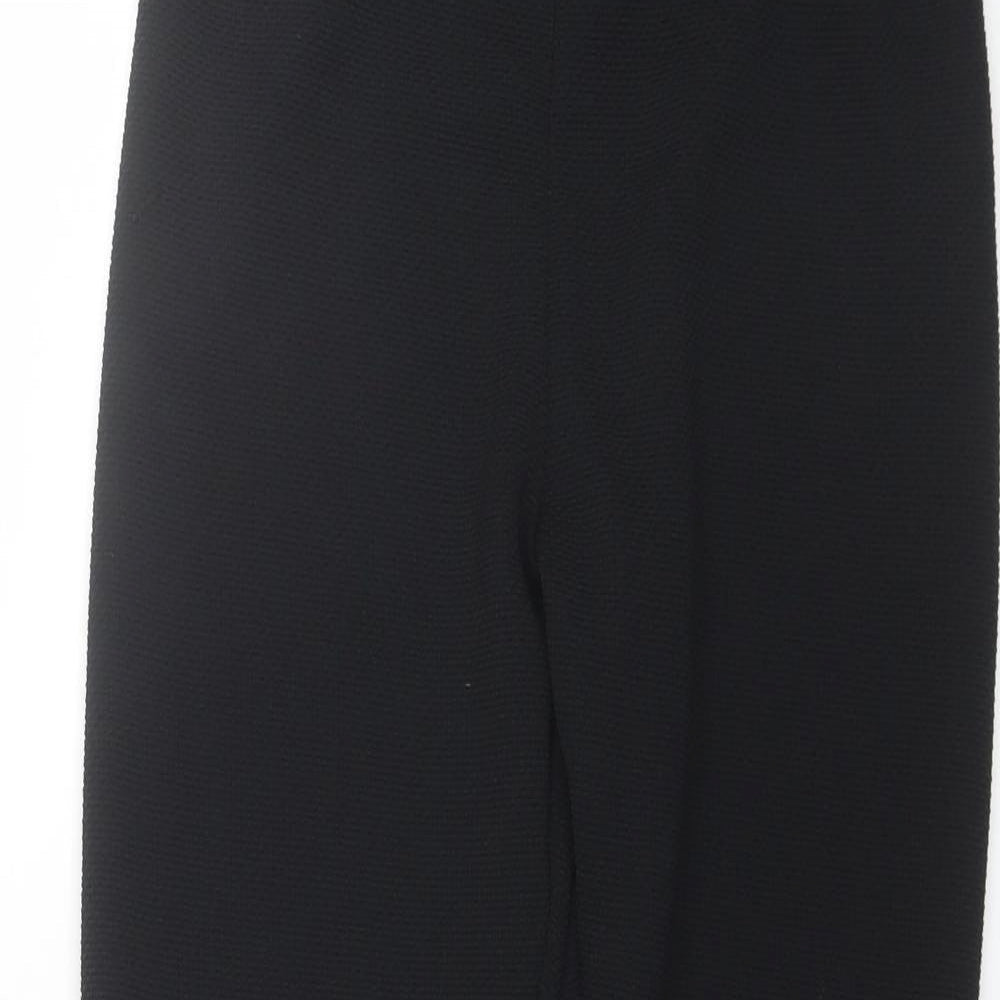 George Womens Black  Polyester Trousers  Size 12 L28 in Regular