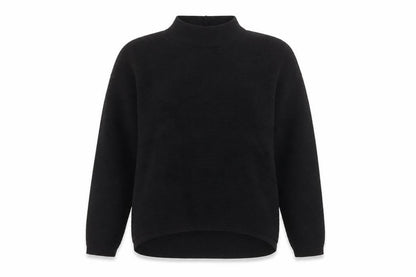 New Look Womens Black Mock Neck  Acrylic Pullover Jumper Size 12