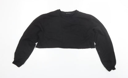 Womens UK Size M PRETTYLITTLETHING Black Pullover Jumper