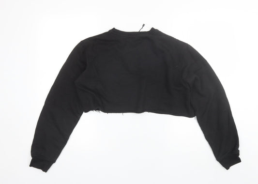 Womens UK Size M PRETTYLITTLETHING Black Pullover Jumper