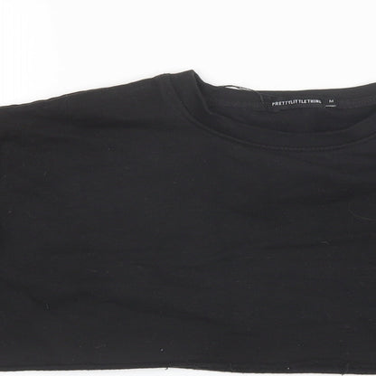 Womens UK Size M PRETTYLITTLETHING Black Pullover Jumper
