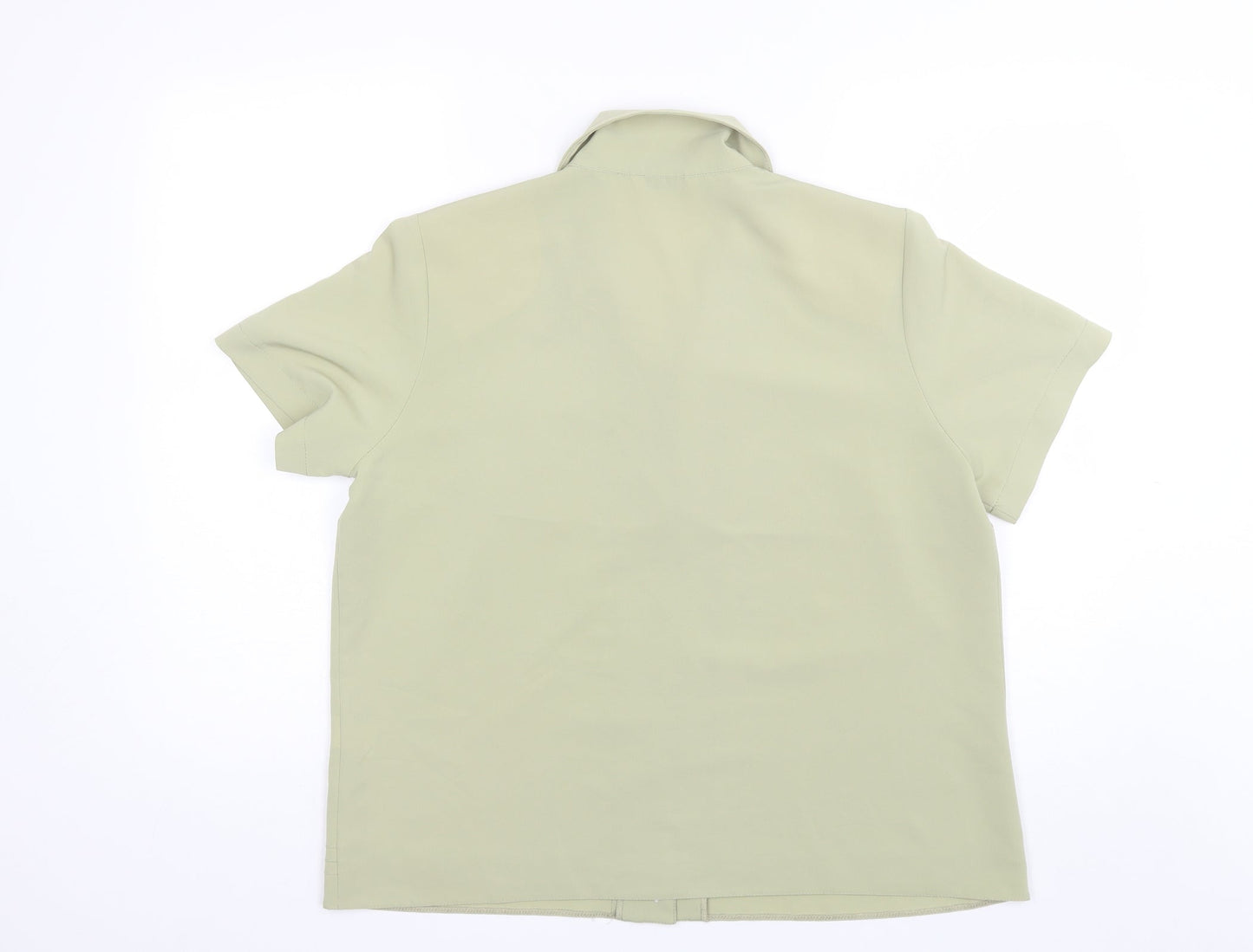 Womens UK Size 16 Berkertex Green Basic Button-Up