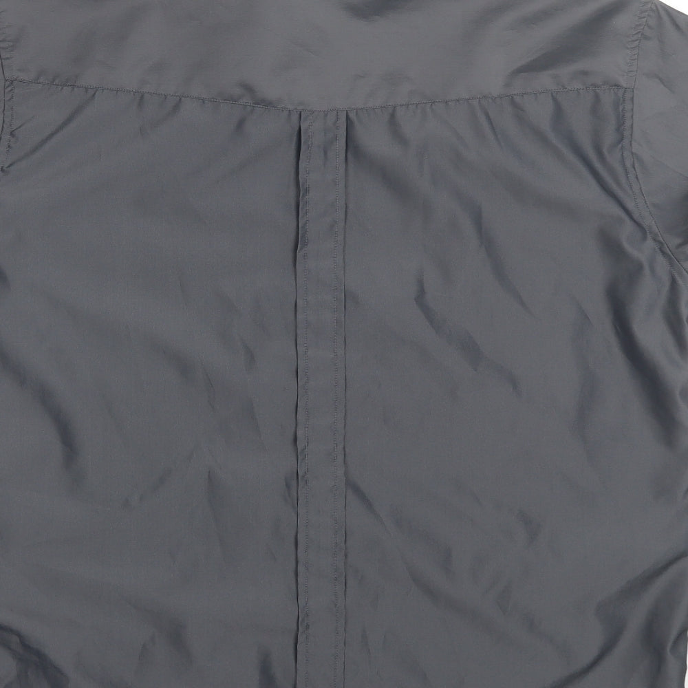 Whispering Smith Mens Grey  Polyester  Button-Up Size XL Collared