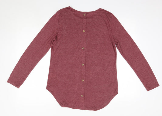 SheIn Womens Pink  Polyester Basic Blouse Size M Round Neck