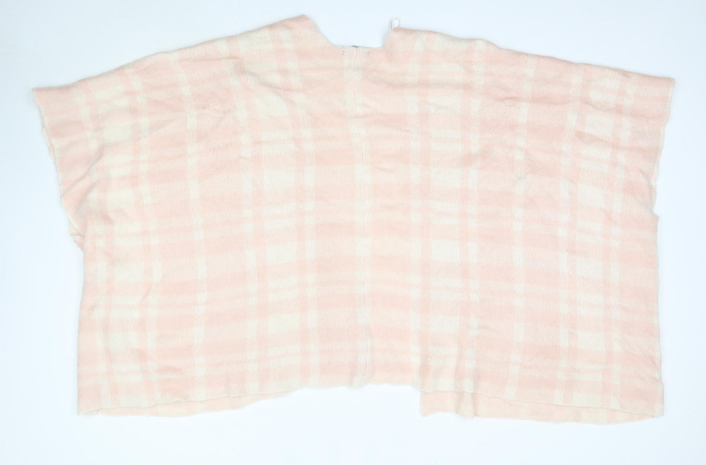 George Womens Pink V-Neck Check Acrylic Cardigan Jumper One Size