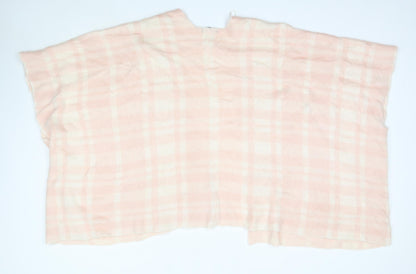 George Womens Pink V-Neck Check Acrylic Cardigan Jumper One Size