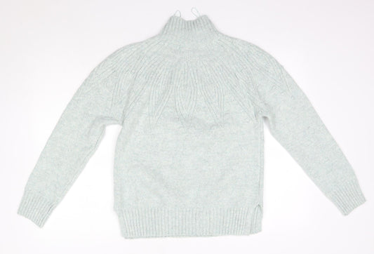 M&S Mens Green High Neck  Acrylic Pullover Jumper Size S