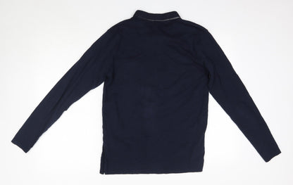 Twisted Soul Mens Blue  Cotton  Button-Up Size S Collared