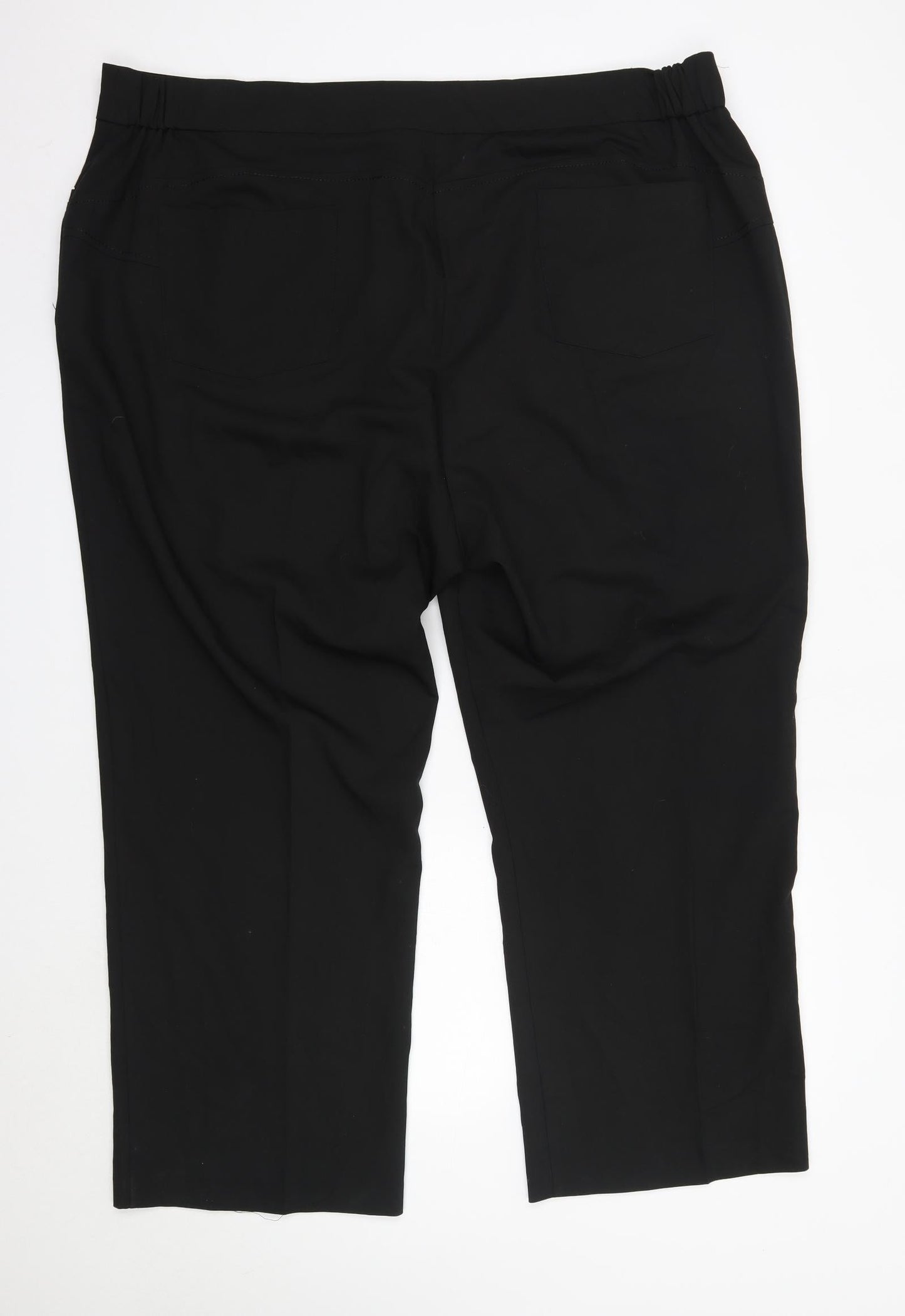 Womens UK Size 28 Tailored Regular Fit Dress Pants Black Trousers