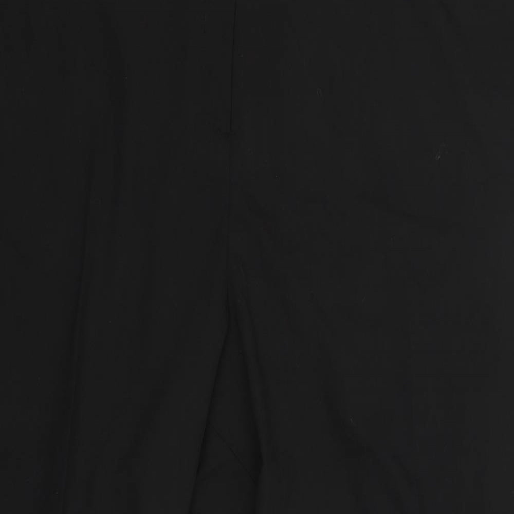 Womens UK Size 28 Tailored Regular Fit Dress Pants Black Trousers