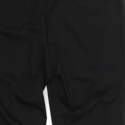 Womens UK Size 28 Tailored Regular Fit Dress Pants Black Trousers