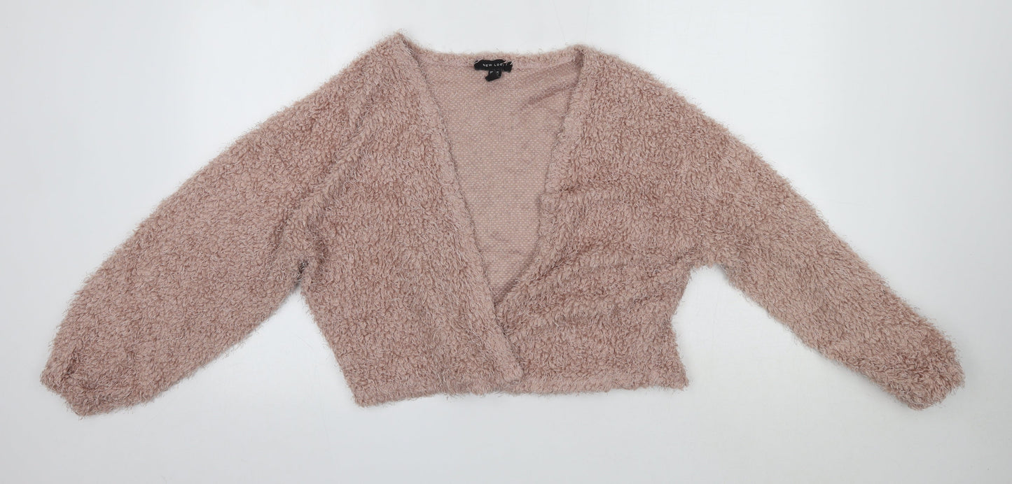 Womens UK Size M New Look Pink Cardigan Jumper