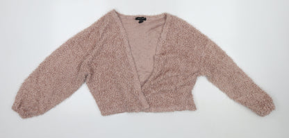 Womens UK Size M New Look Pink Cardigan Jumper