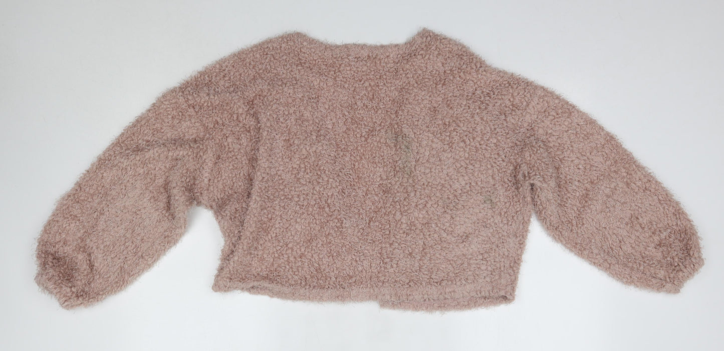 Womens UK Size M New Look Pink Cardigan Jumper