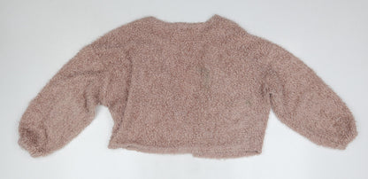 Womens UK Size M New Look Pink Cardigan Jumper