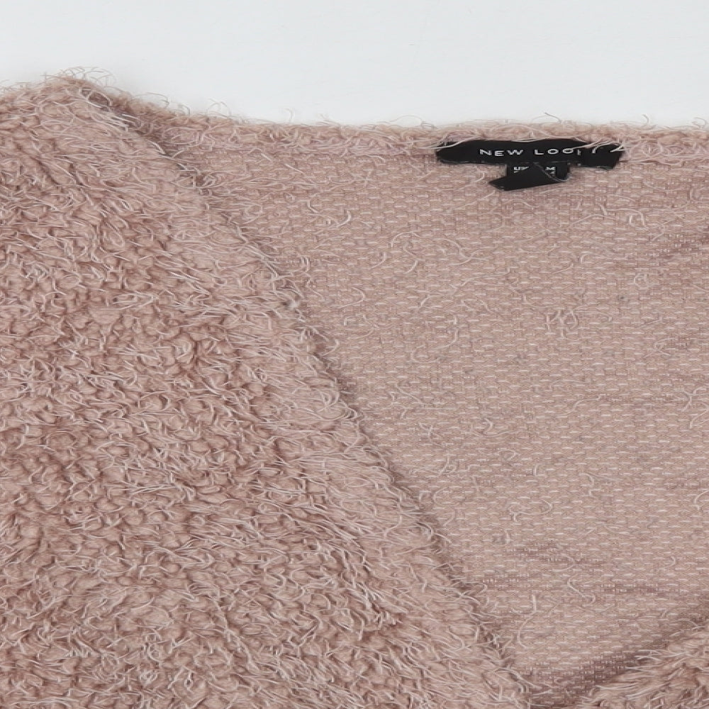 Womens UK Size M New Look Pink Cardigan Jumper