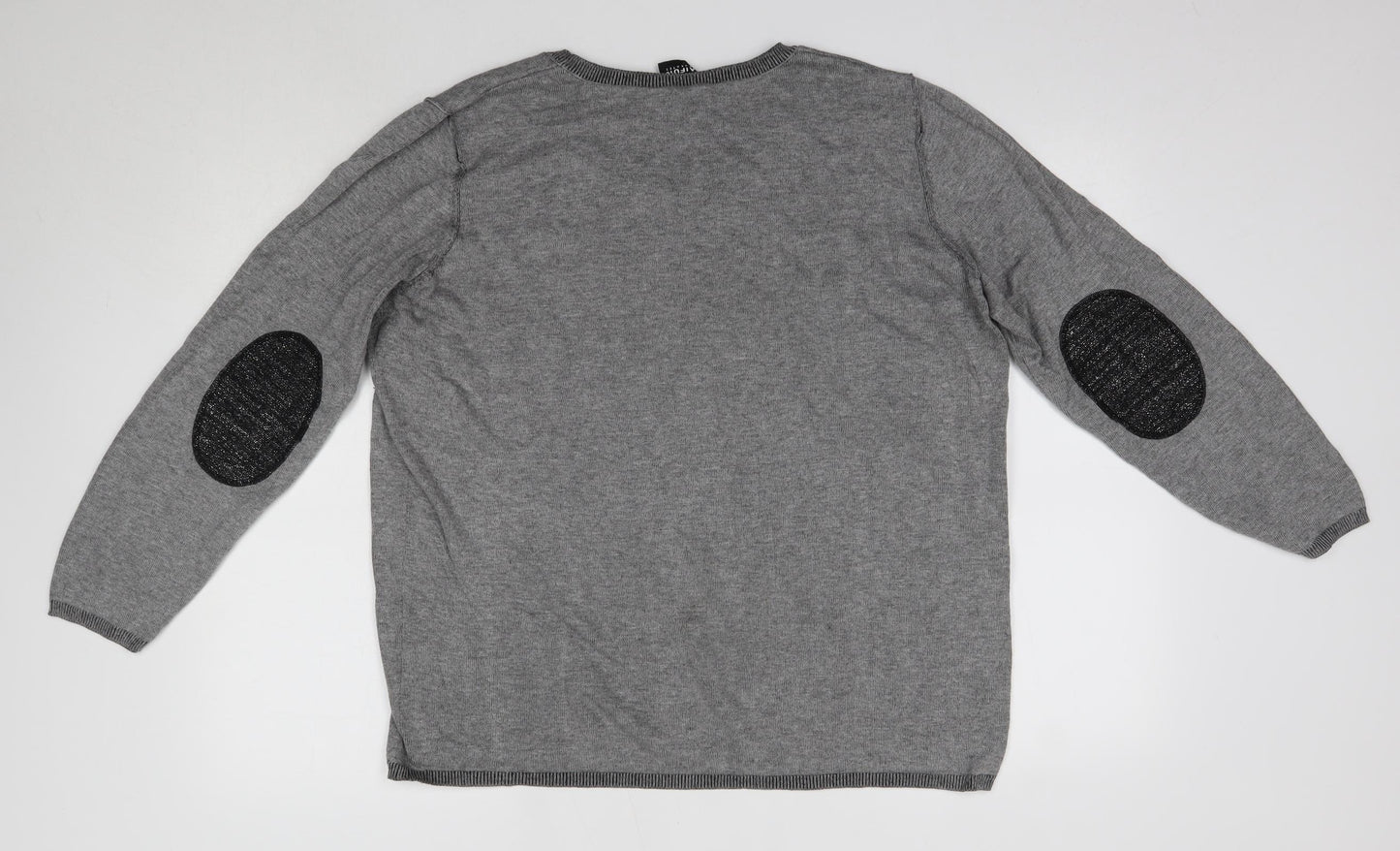 Taifun  Mens Grey Round Neck  Acrylic Pullover Jumper Size L