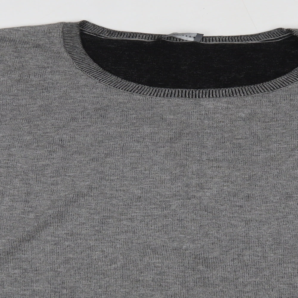 Taifun  Mens Grey Round Neck  Acrylic Pullover Jumper Size L
