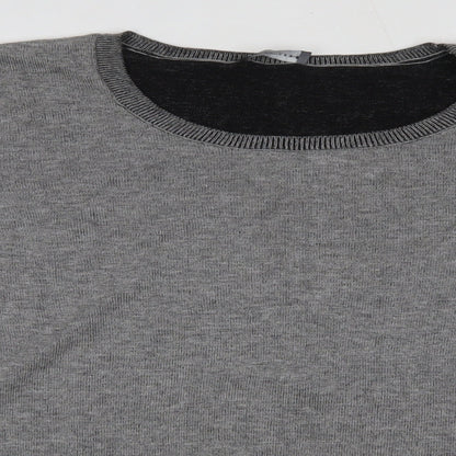 Taifun  Mens Grey Round Neck  Acrylic Pullover Jumper Size L
