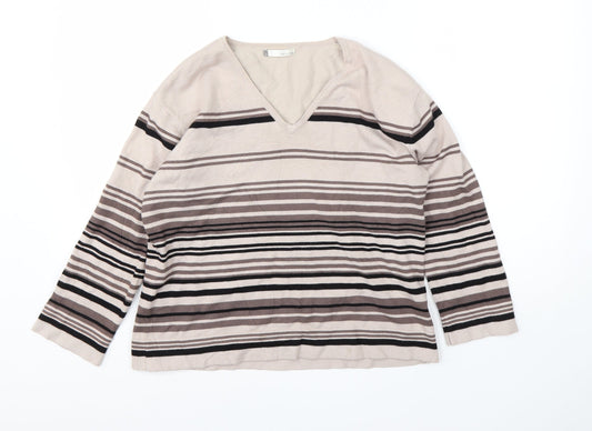 Womens UK Size 16 Viz-A-Viz Brown Pullover Jumper