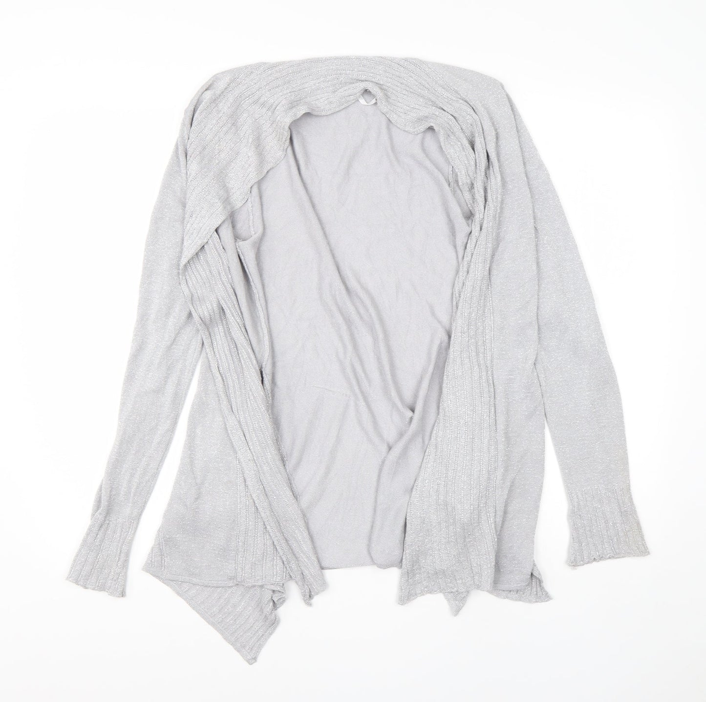 Belldini Womens Grey Round Neck  Viscose Cardigan Jumper Size S