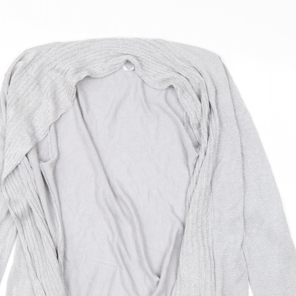 Belldini Womens Grey Round Neck  Viscose Cardigan Jumper Size S