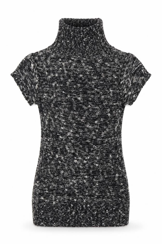 Front view of Papaya women’s blue cowl neck cotton jumper, size UK 16