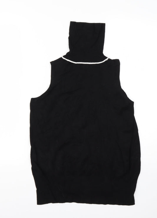 Womens UK Size 8 River Island Black Vest Jumper