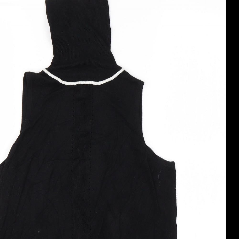 Womens UK Size 8 River Island Black Vest Jumper