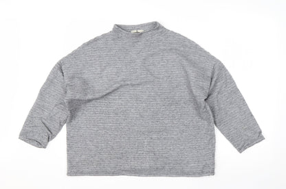 TU Womens Grey Round Neck  Viscose Pullover Jumper Size 16