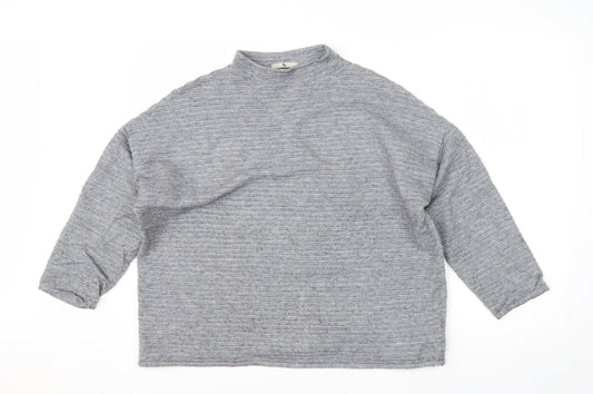 TU Womens Grey Round Neck  Viscose Pullover Jumper Size 16