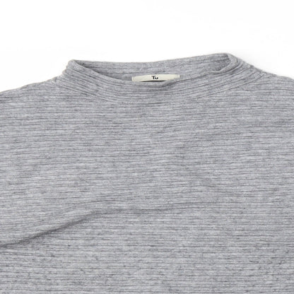 TU Womens Grey Round Neck  Viscose Pullover Jumper Size 16